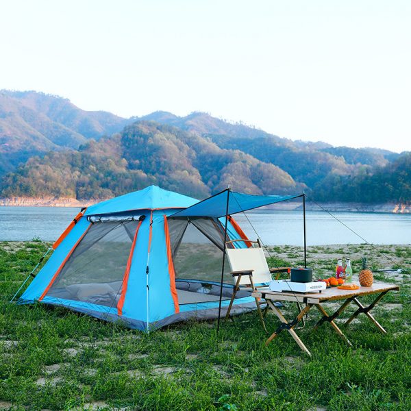 blue camping tent